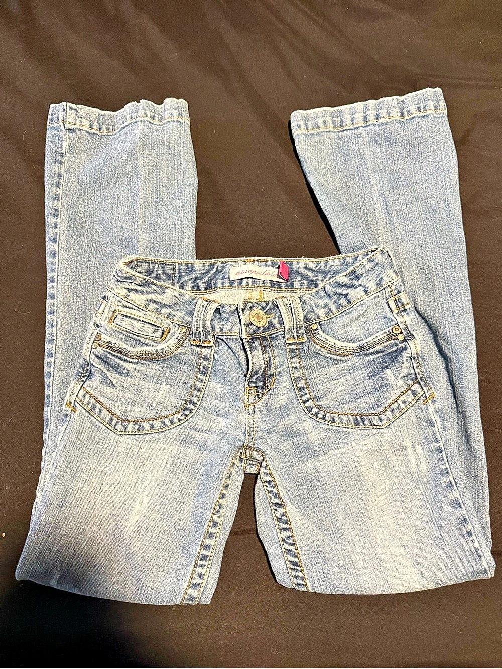 Vintage women’s Aéropostale Kailey Skinny Flare Jeans Blue Size 1-2 Regular